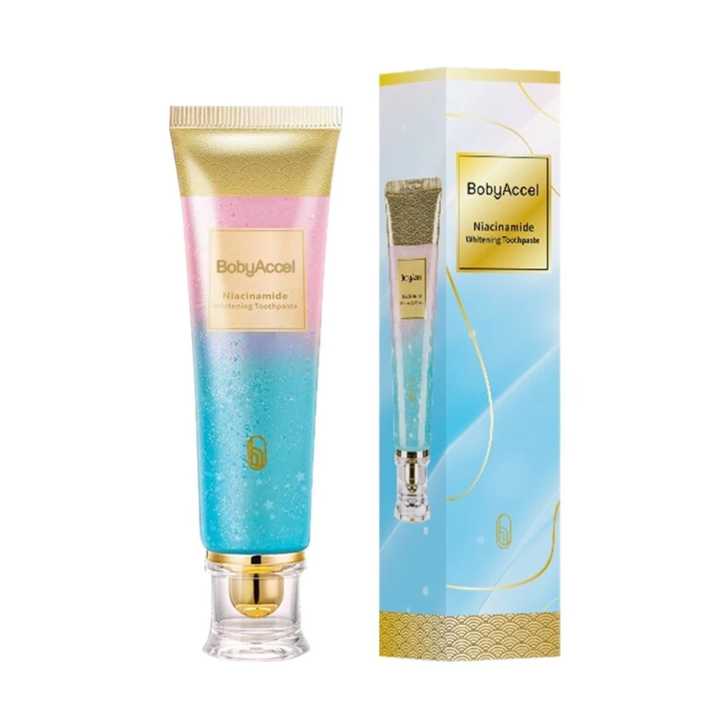 2 Tubes BodyAccel Niacinamide Fluoride-Free Whitening Toothpaste 3.5oz Exp 2028