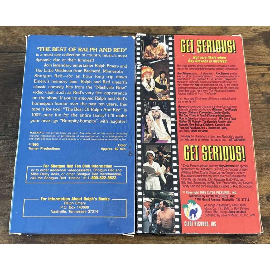 The Best Of Ralph & Red "Bestest Buddies" & Ray Stevens "Get Serious" VHS Lot
