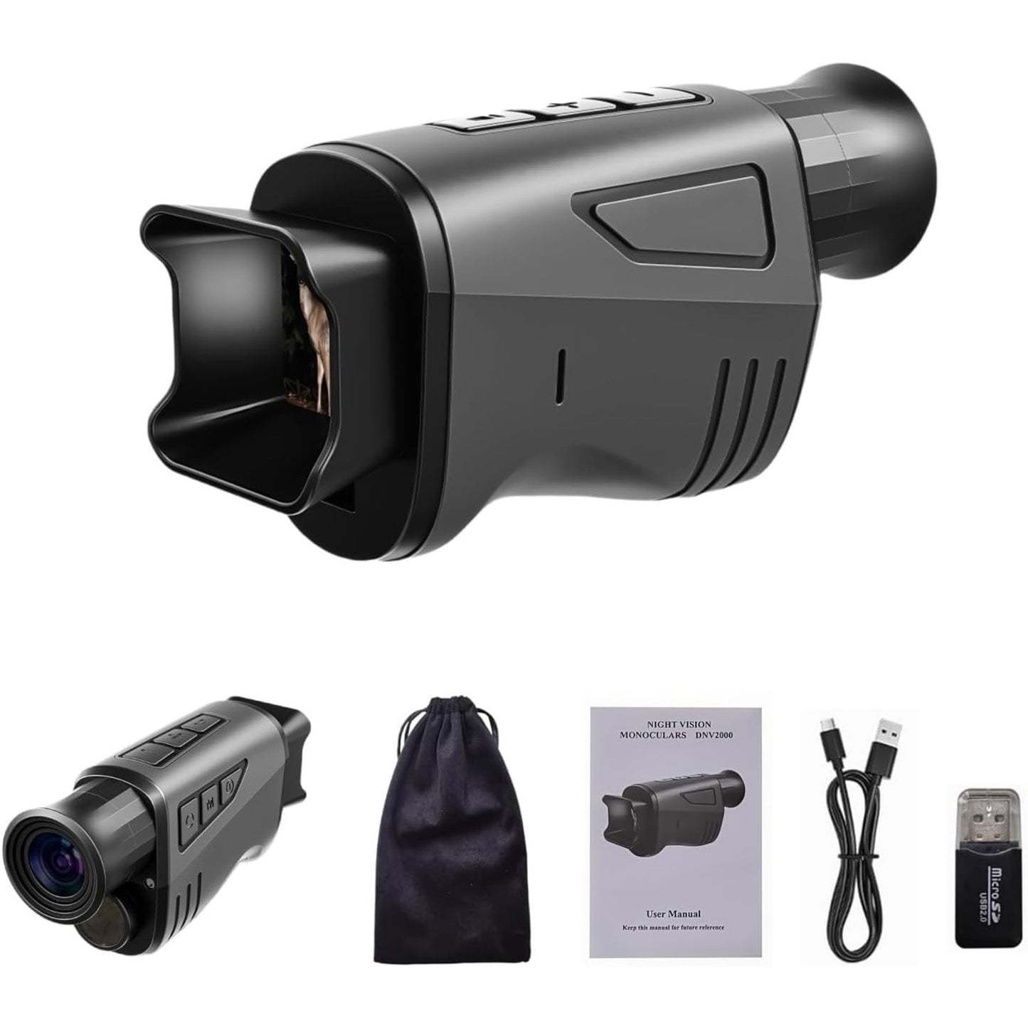 1080P Night Vision Monocular 16X Digital Zoom Infrared IR Goggles 12MP Hunting