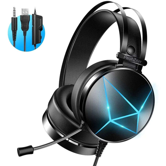 PeohZarr Wired Gaming Headset Noise Canceling Microphone 7.1 Surround Sound3.5mm