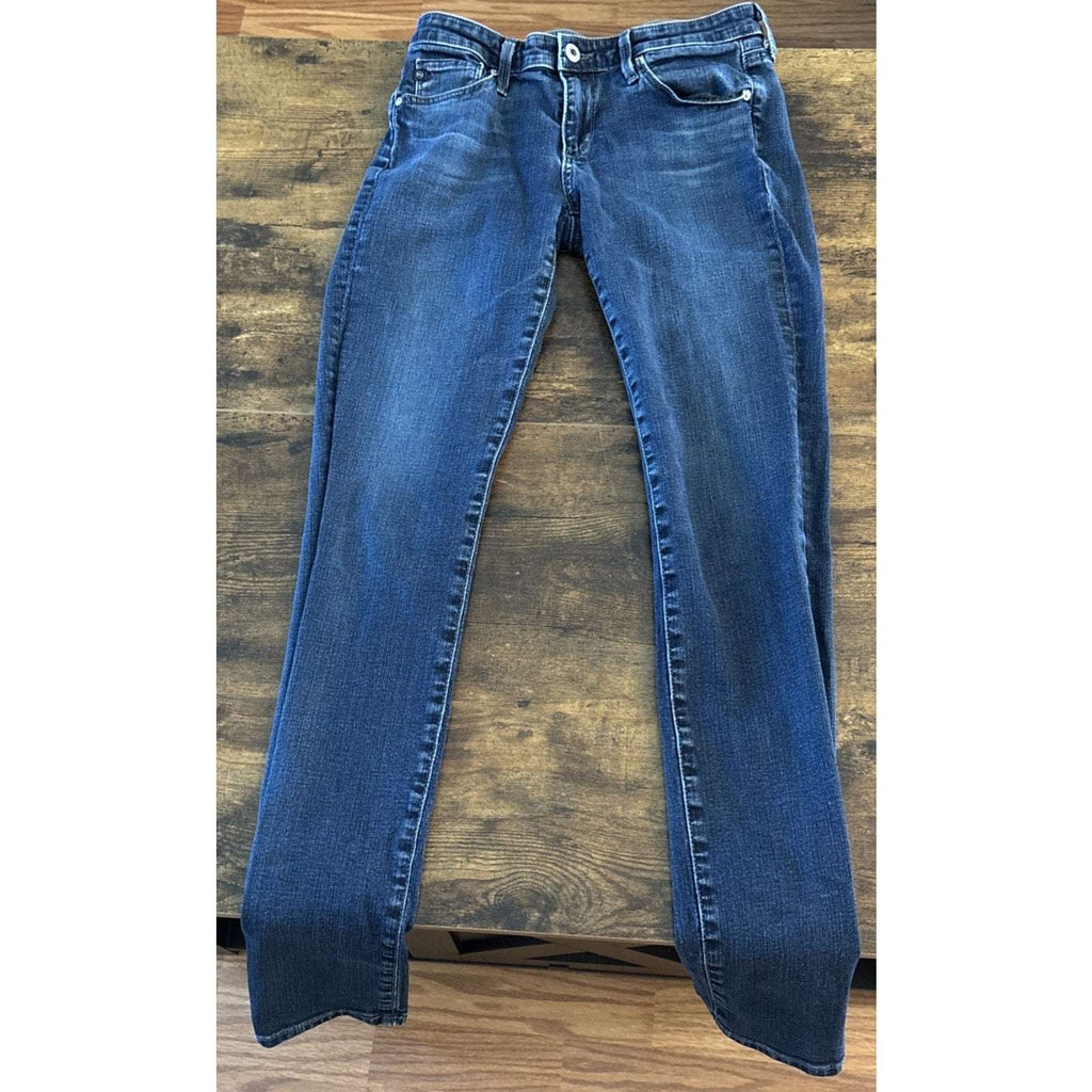 AG Adriano Goldschmied The Stevie Slim Straight Medium Blue Jeans Size 26
