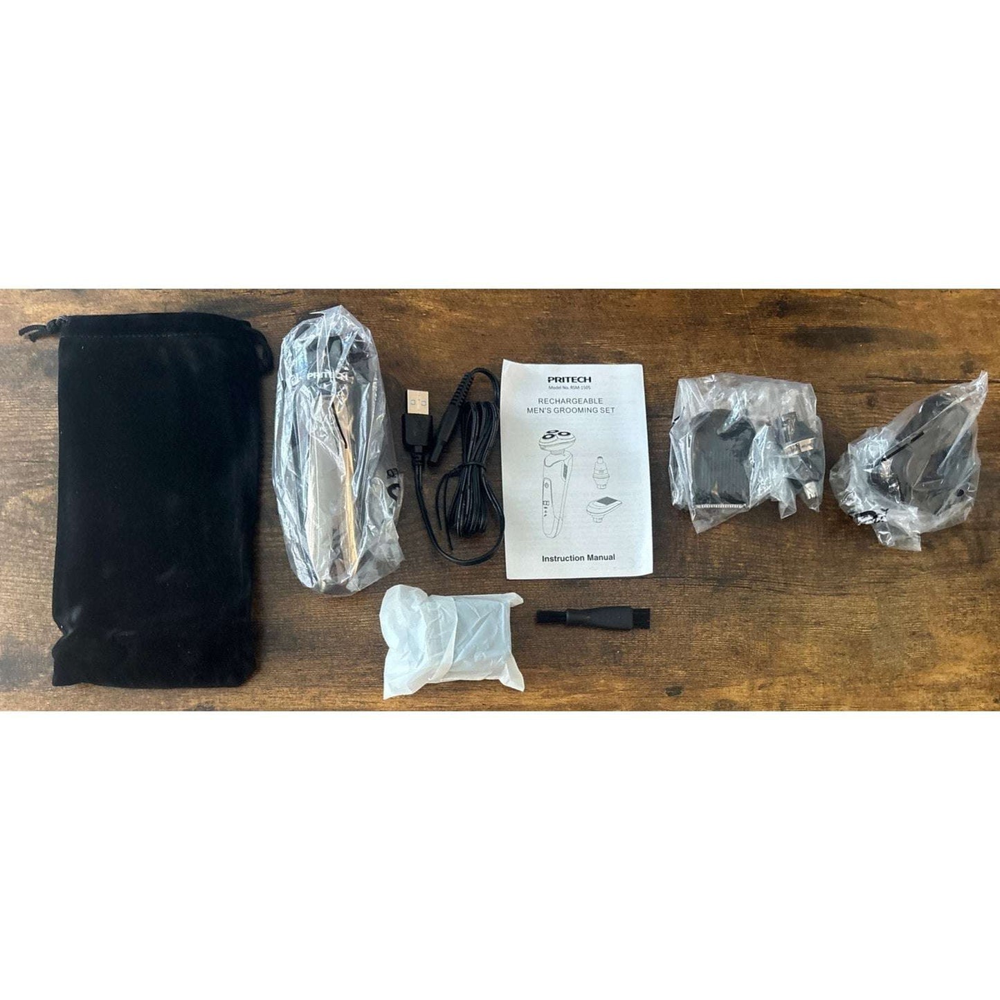 3-in-1 Wet/Dry Electric Shaver Waterproof Rechargeable Nose & Hair Trimmer