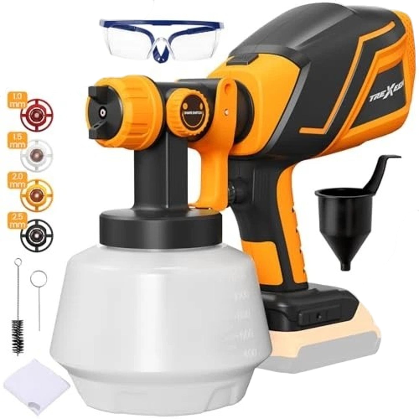 TREXEEN CORDLESS PAINT SPRAYER FOR DEWALT 20V MAX BATTERY(BATTERY NOT INCLUDED)