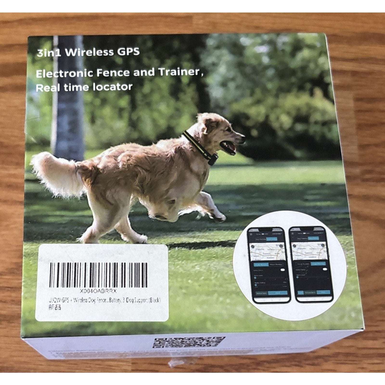 UJQW GPS + Wireless Dog Fence Tracking Training Collar -No Subscription Required
