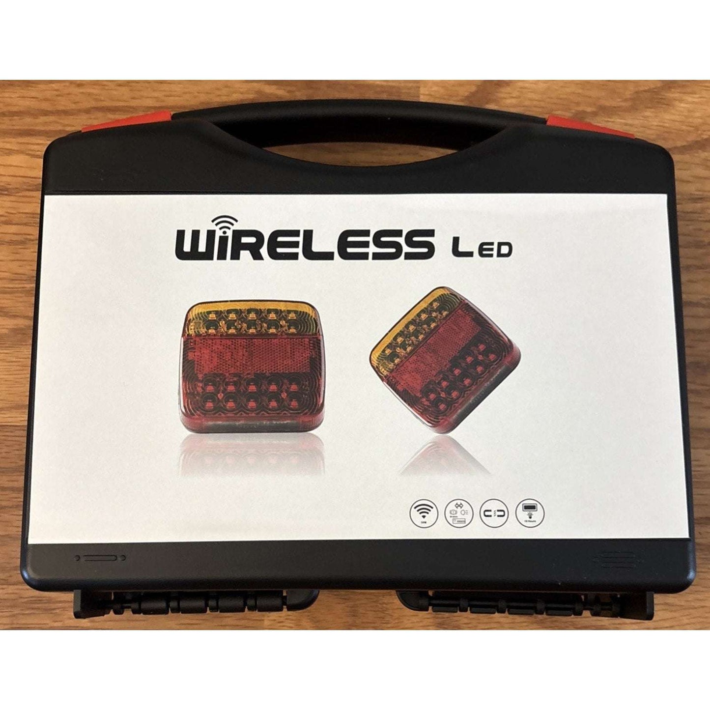 2x LED Magnetic Wireless Trailer Tail Light Tail Brake Turn Signal US Plug 7-Pin