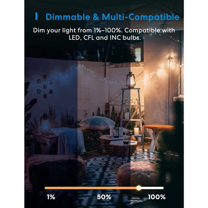 MEROSS Smart Outdoor Dimmer Plug Outlet Alexa SmartThings Google Voice Control