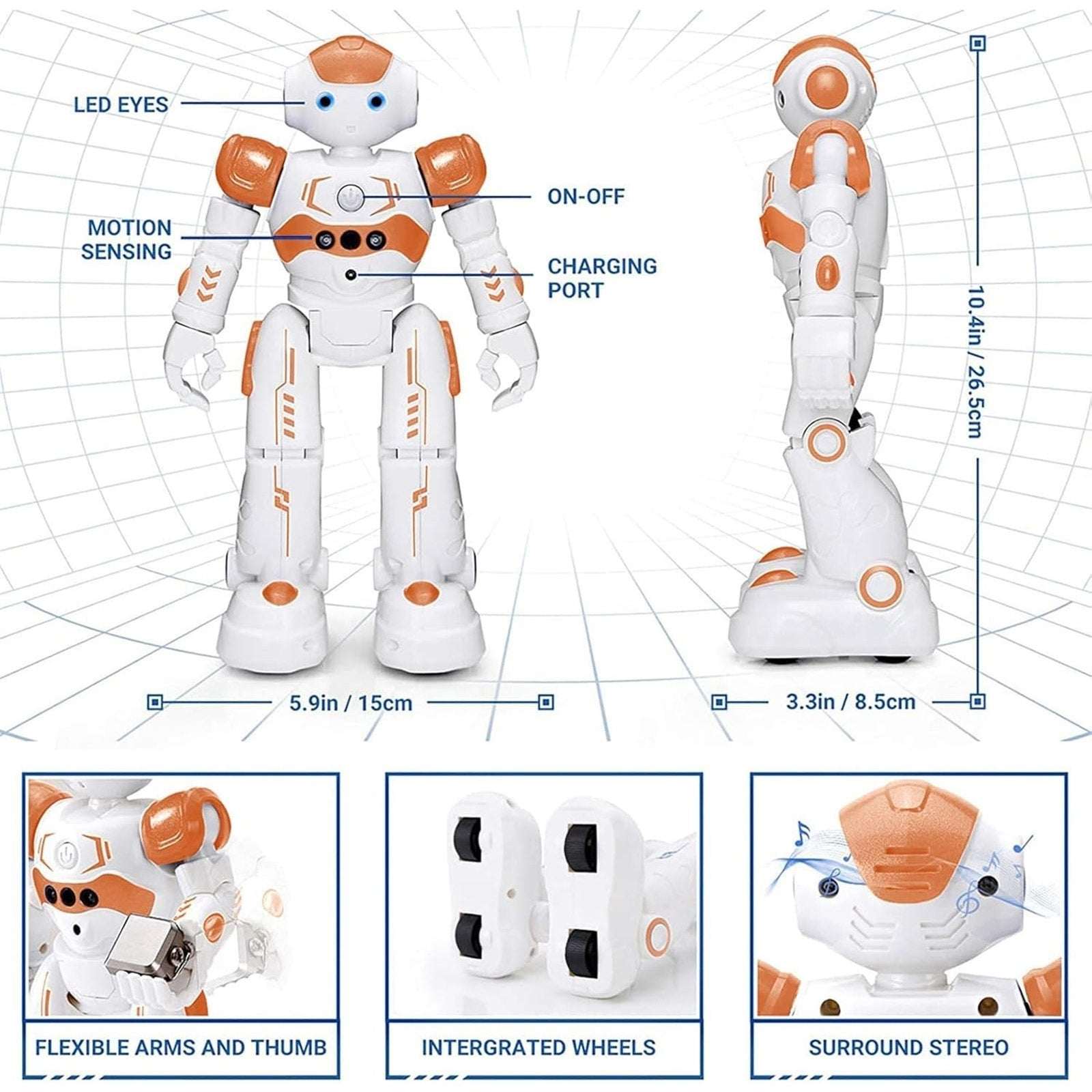 KingsDragon RC Smart Robot, Air Gesture & Sensing Programmable Remote Dance Walk