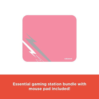 RadioShack Mistic Pink RGB Backlit Gaming Keyboard, Mouse & Pad, Headset Combo