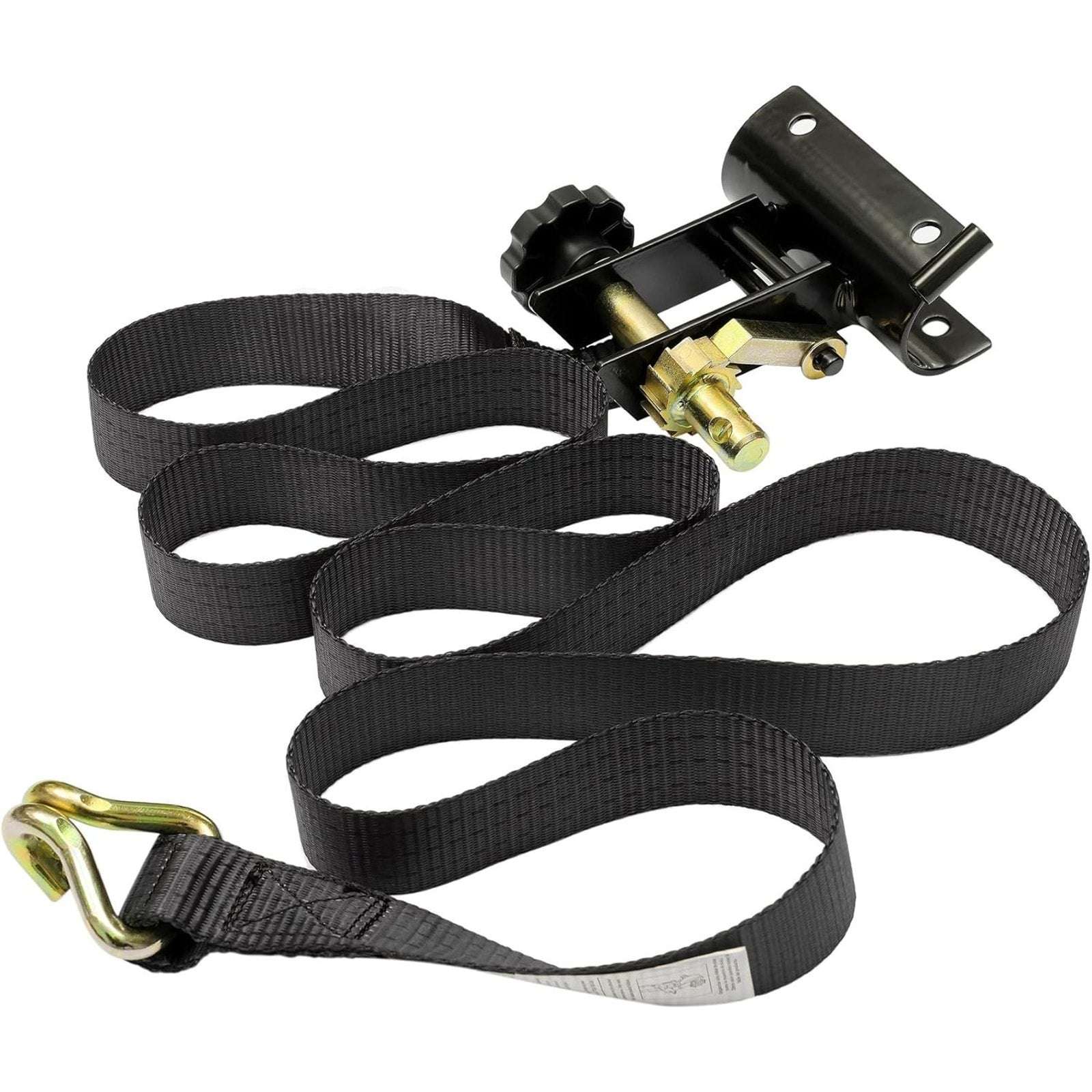 Ladder Rack Ratchet Straps w/ Double J-Hook 1.5" x 7.5' For 2" Round Tube Mount