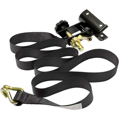 Ladder Rack Ratchet Straps w/ Double J-Hook 1.5" x 7.5' For 2" Round Tube Mount