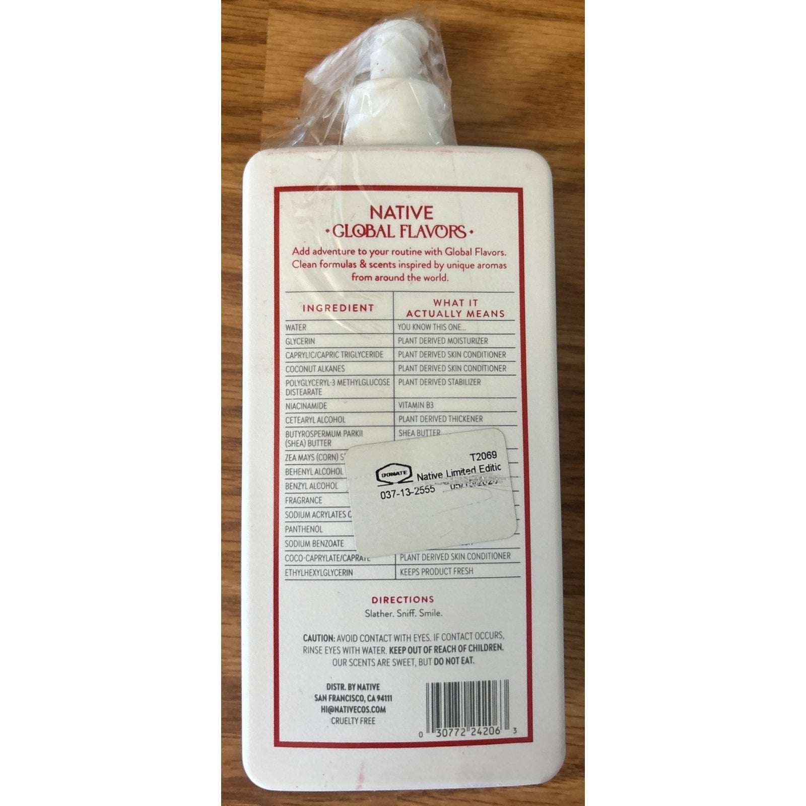Native Turkish Rose Water Limited Edition Moisturizing Lotion - 16.5 fl oz - NEW