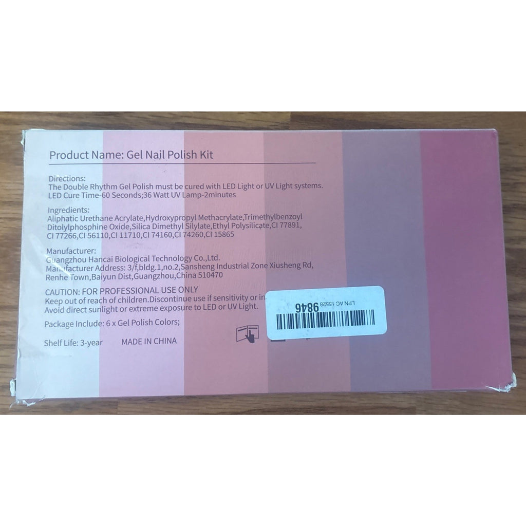 Double Rhythm 6 Pcs 15 ML Gel Polish Set(Pack of 6) Nude Beige Pink Neutral Rose