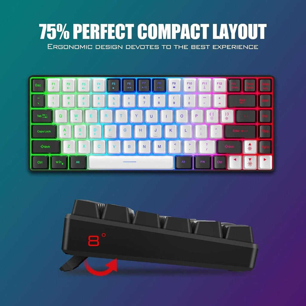 Red Thunder K84 Wireless Gaming Keyboard & Mouse Combo Rainbow Backlight Compact