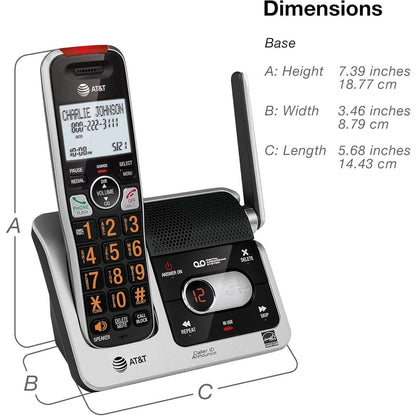AT&T BL102 DECT 6.0 Cordless Phone w/ Answering Machine Caller ID/Block Intercom