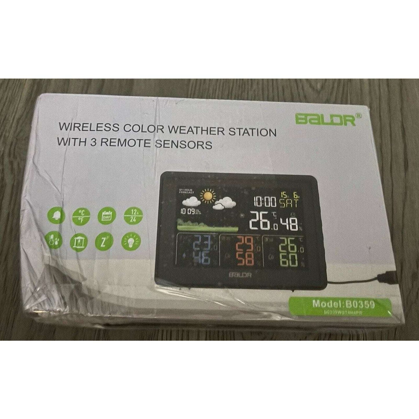 BALDR Weather Station Wireless In/Outdoor Temperature & Humidity 3 Remote Sensor