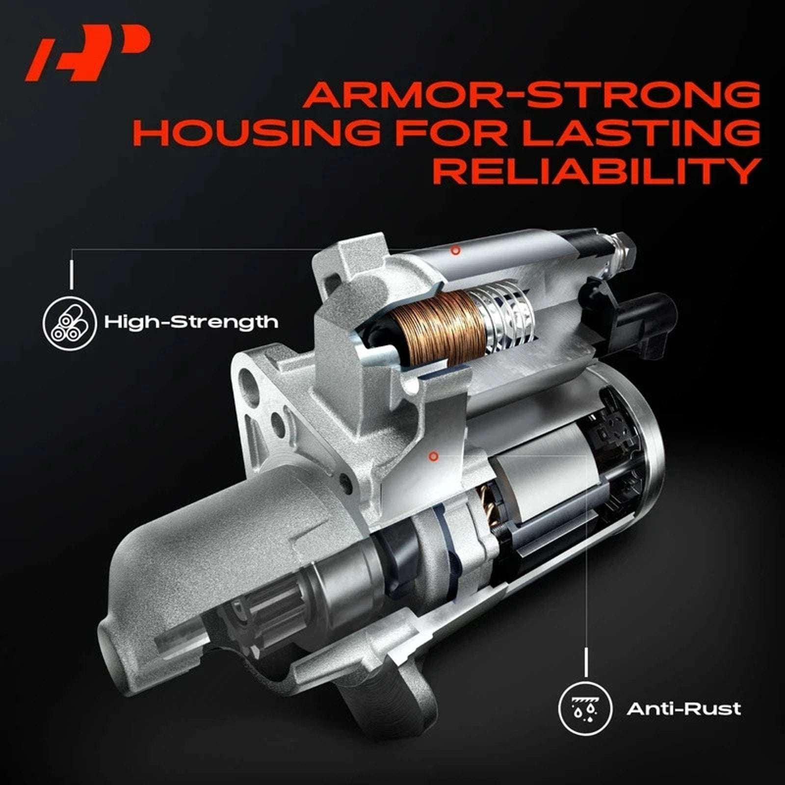 Starter for V6 3.5L 14-19 Nissan Altima Maxima Quest Infiniti QX60 1.7KW CCW 13T