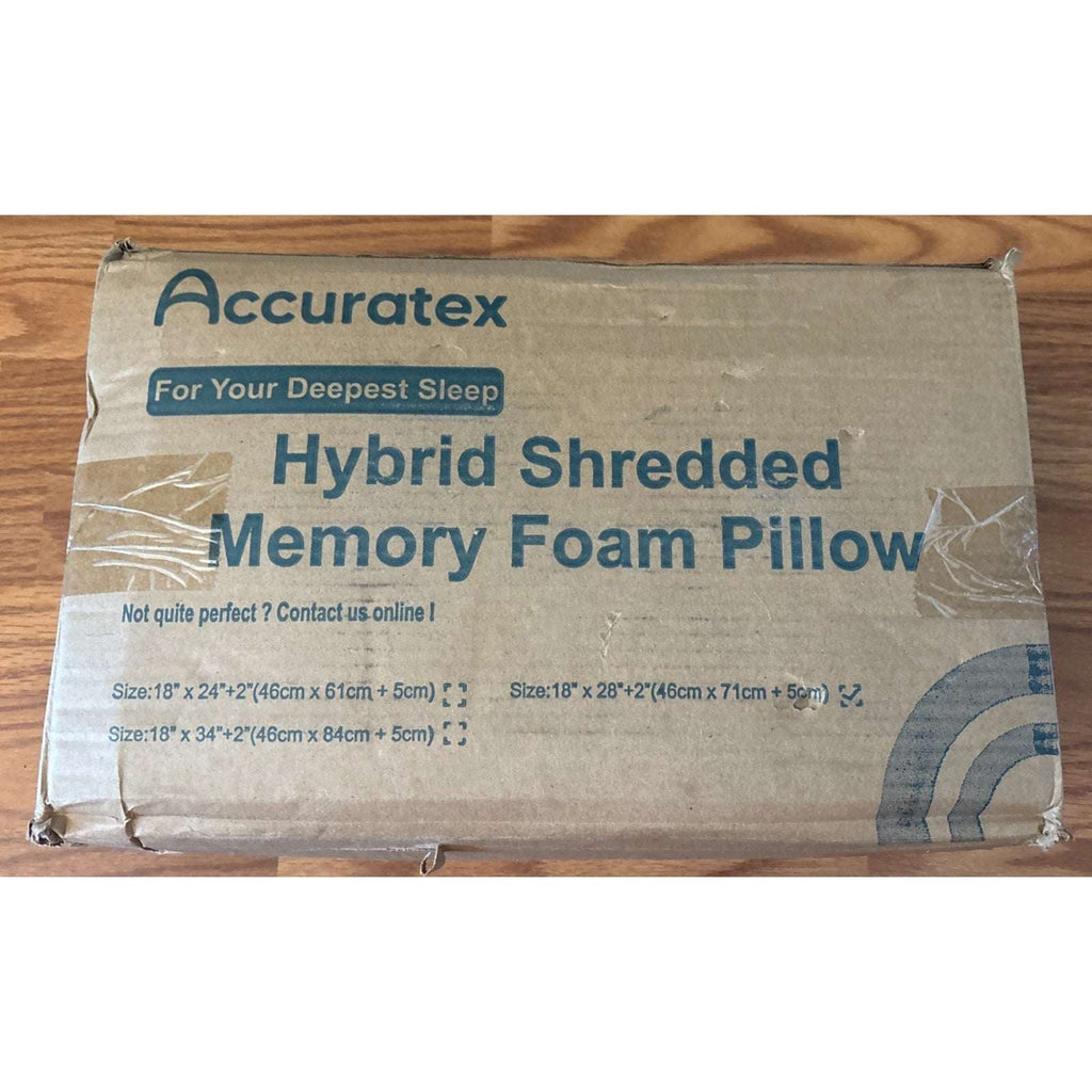Set of 2 ACCURATEX Adjustable Queen Sz Bed Pillows Hybrid Shredded Memory Foam