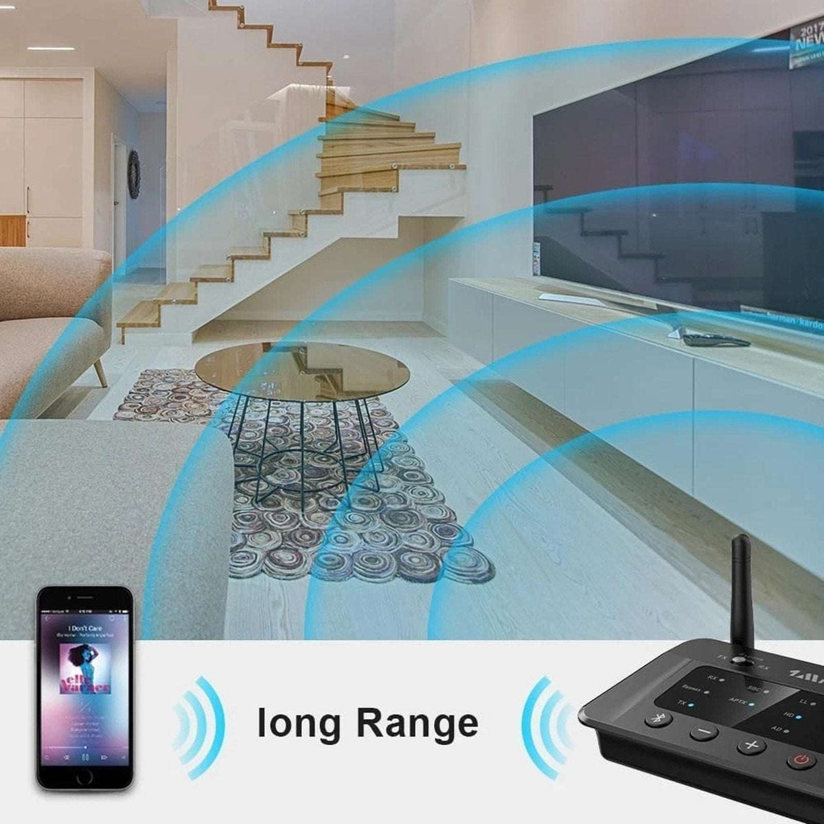 1Mii B03 Bluetooth 5.3 Wireless Transmitter & Receiver TV Home Stereo Headphones