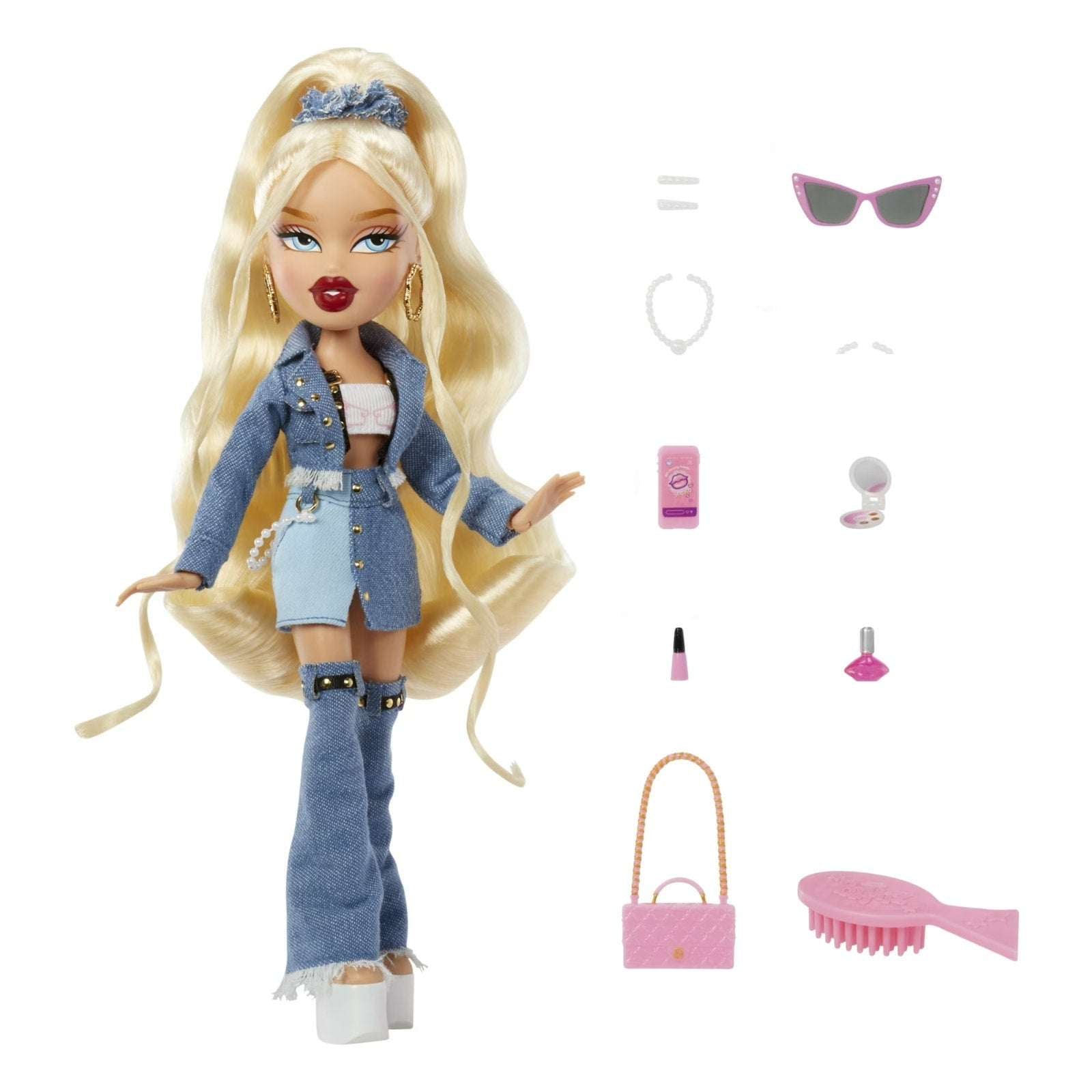 4 Original Alwayz Bratz Fashion Dolls Lot Yasmin Jade Sasha & Cloe + Accessories