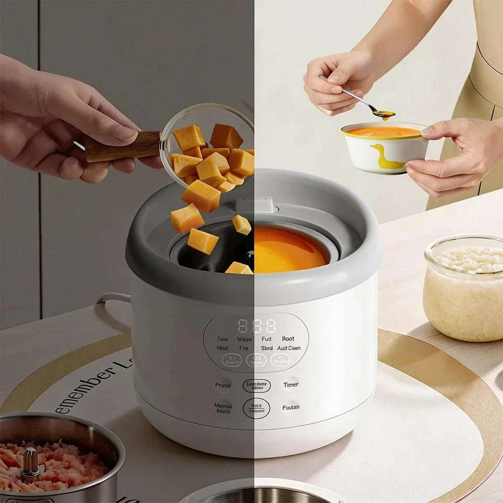 NEW Bear NutriEase All Stage Stainless Steel Baby Food Maker Steamer and Blender