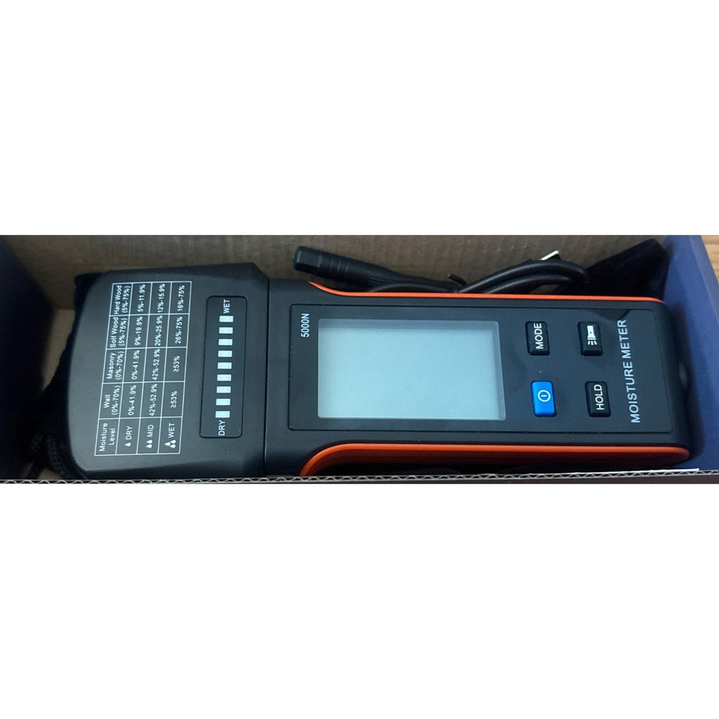 Pinless Wood Moisture Meter – Drywall, Mold & Lumber Moisture Detector with LCD