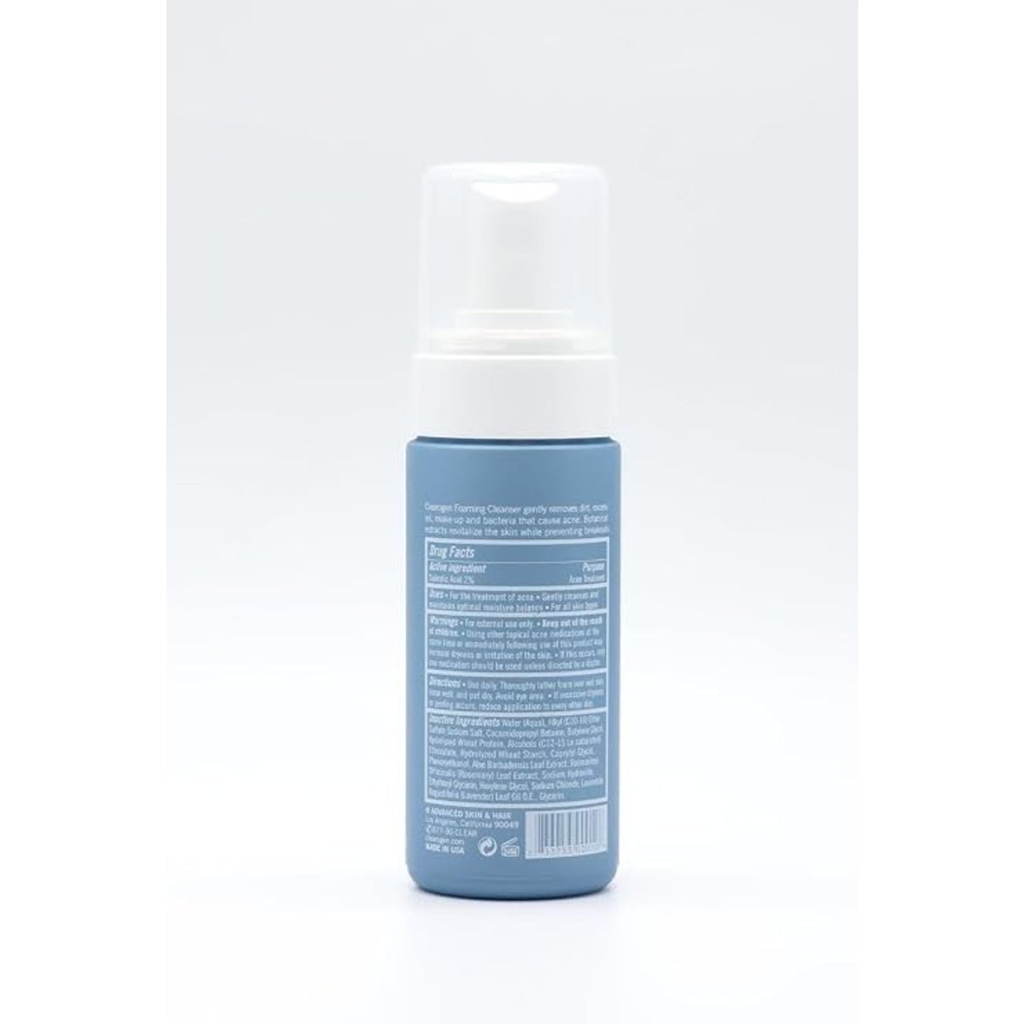 Clearogen Foaming Facial Cleanser, Acne Treatment Face Wash with Salicylic Acid