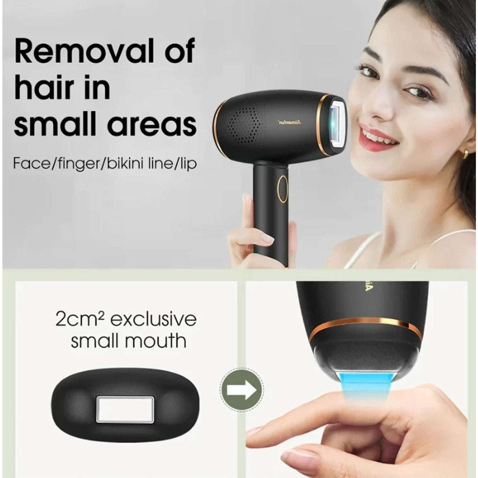 Aimanfun Ice Sense IPL Hair Remover A-3588 - 300K+ Flashes, Cooling, Automatic