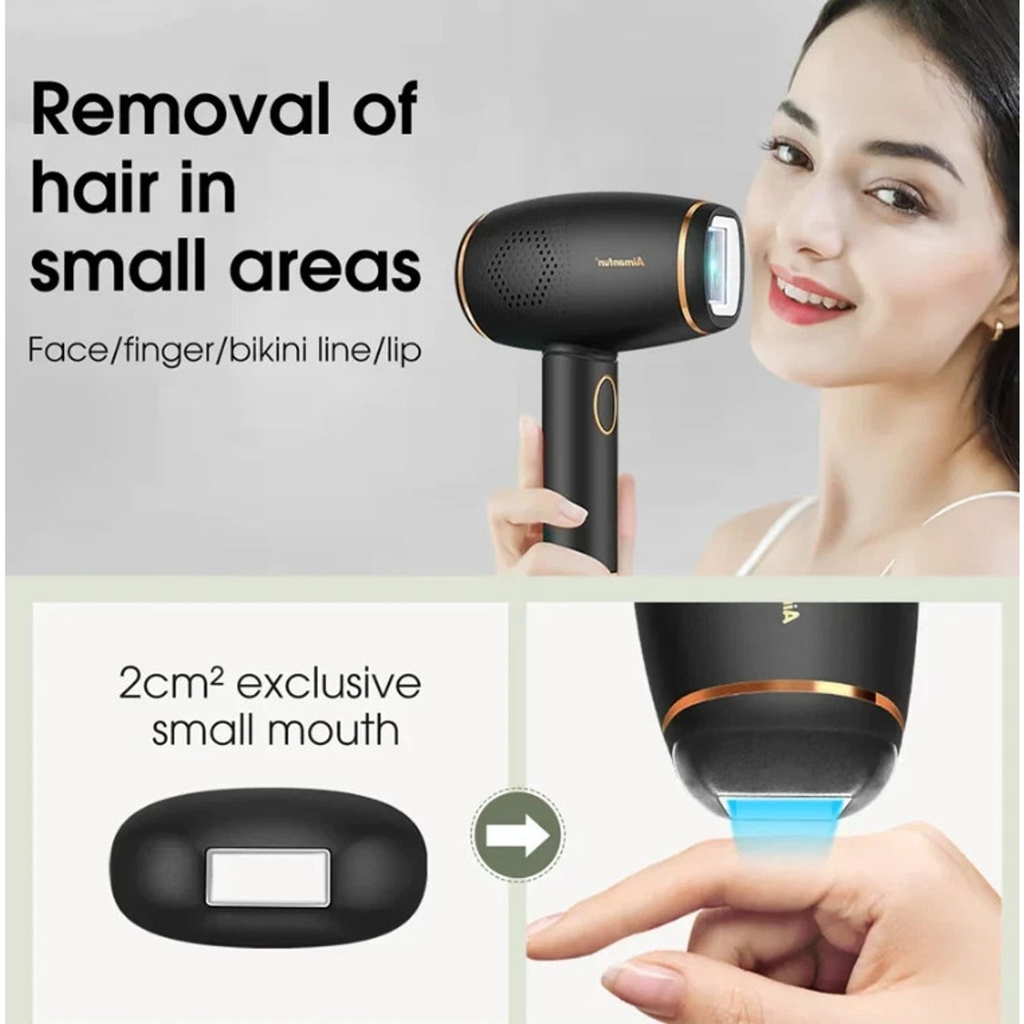 Aimanfun Ice Sense IPL Hair Remover A-3588 - 300K+ Flashes, Cooling, Automatic