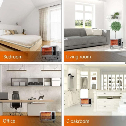 ETL Portable Fast Radiant Heater RH02 1500/1250W Tip-Over Cutoff Overheat Protec