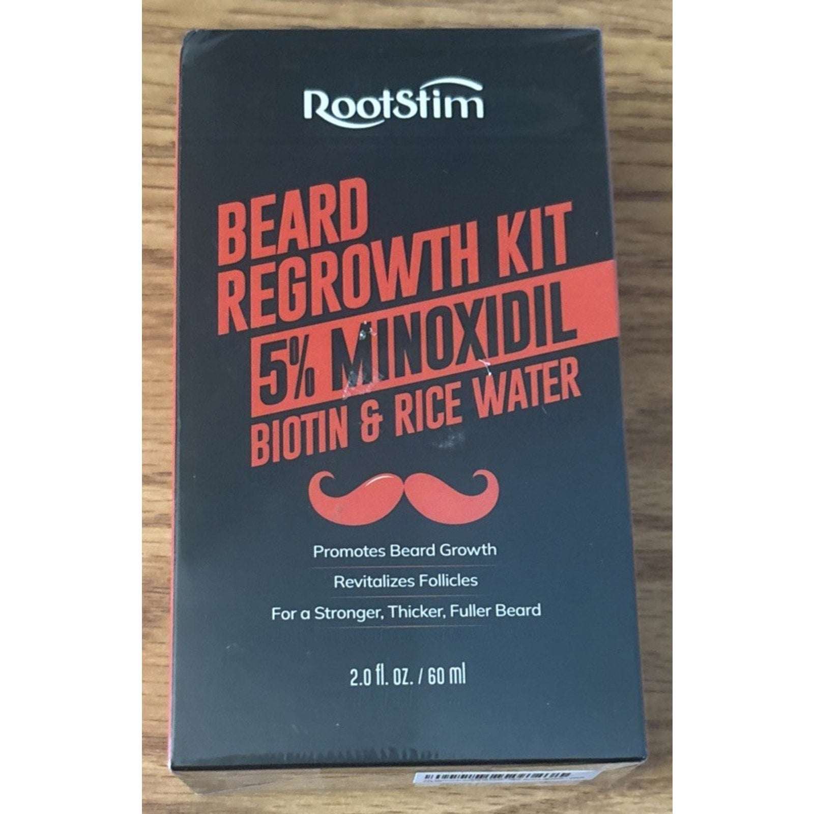RootStim 5% Minoxidil Beard Regrowth Serum Spray for Men w/ Biotin & Rice Water