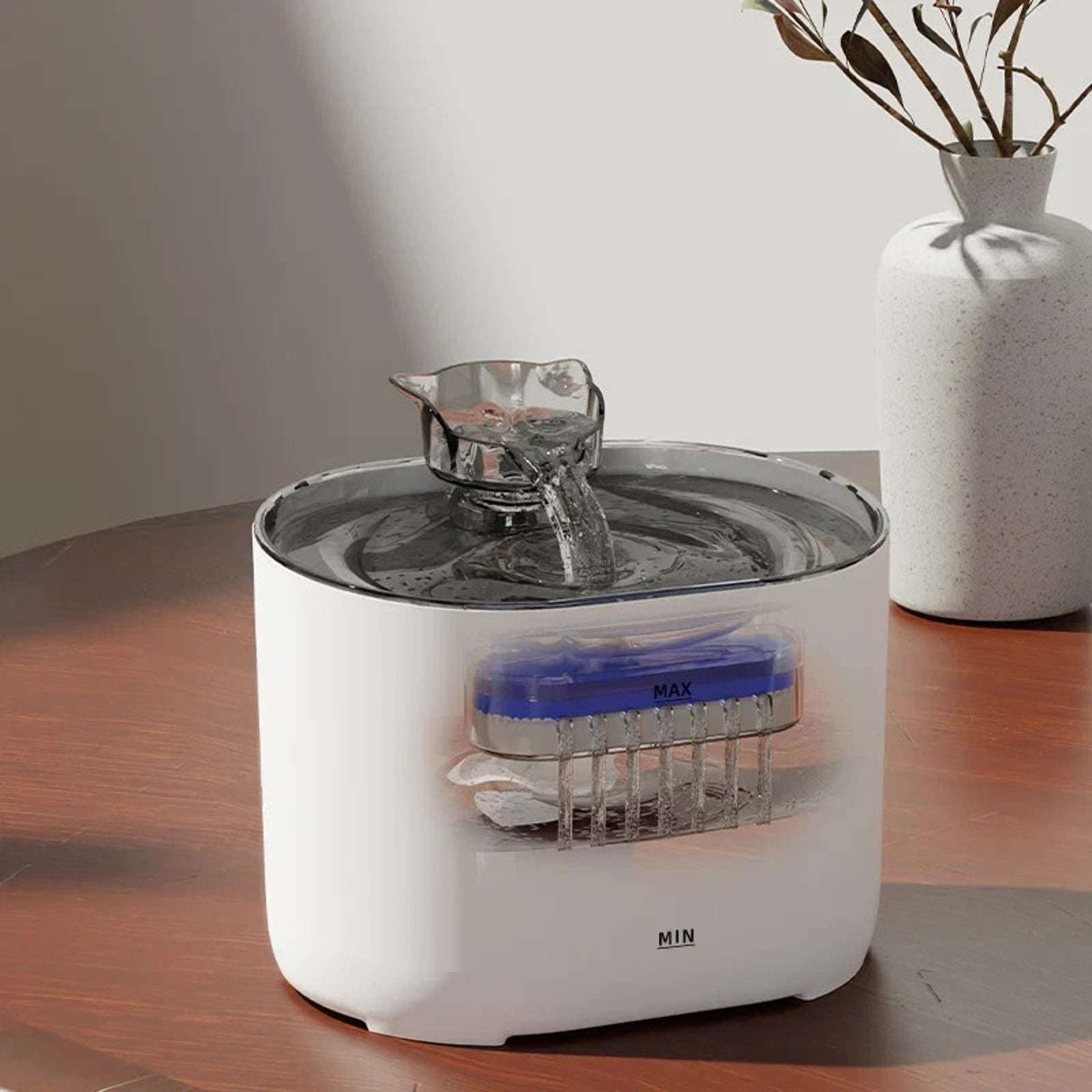 2.2L/74oz Automatic Pet Drinking Fountain Circulating Water Dispenser Cat Dog
