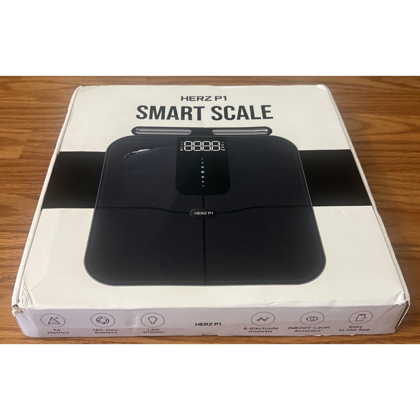 Herz P1 Smart Scale 8-Electrode Body Composition w/ 56 Metrics BMI Bluetooth APP