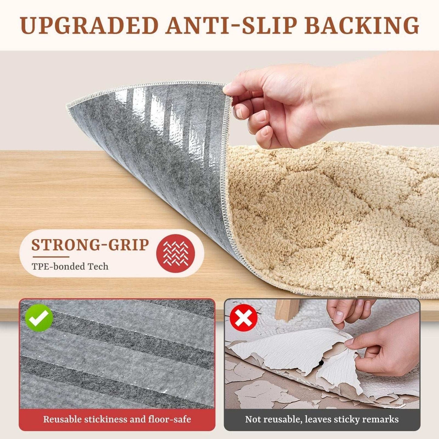 Soft Stair Treads Non-Slip for Wooden Steps, 10pcs 28"x9" Reusable & No Residue