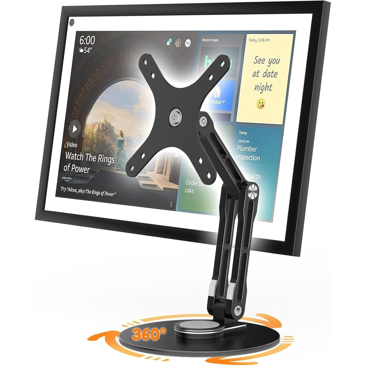 Echo Show 15 (Gen 1, Gen 2) Tilt, Swivel & 360° Rotating Stand 13-18.5" Vesa