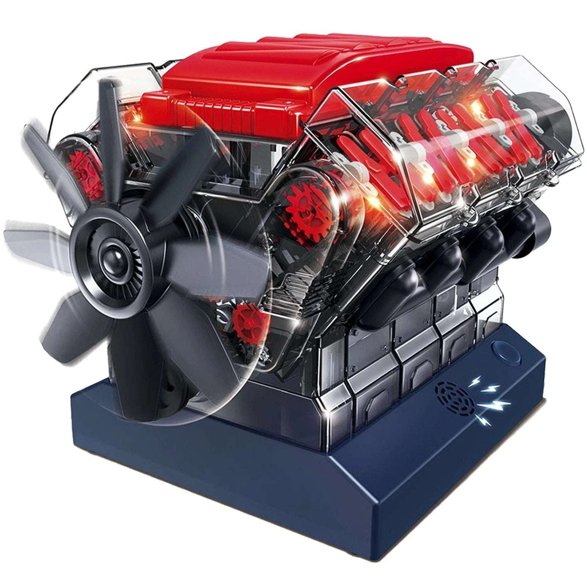 Playz STEM V8 Combustion Engine Model Kit That Runs - Build Your Own - 270Pcs