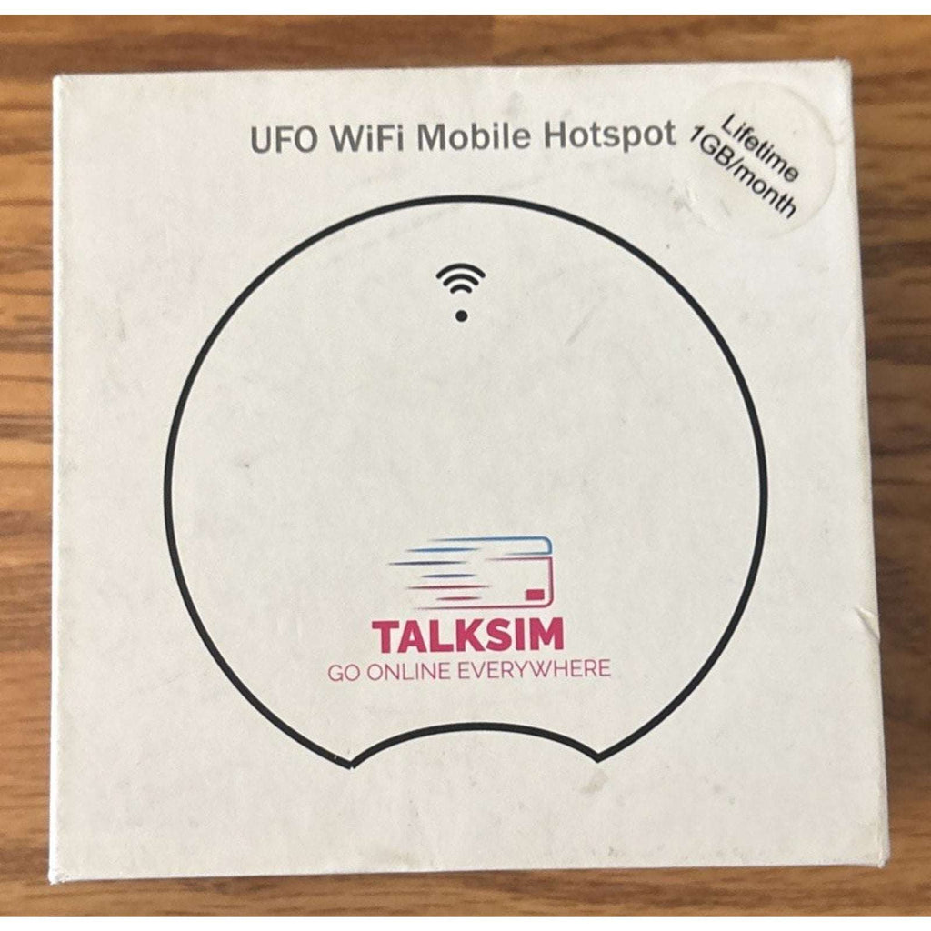TALKSIM UFO Mobile Hotspot 1GB/Month WiFi 6 4G LTE Portable Up to 10 Devices