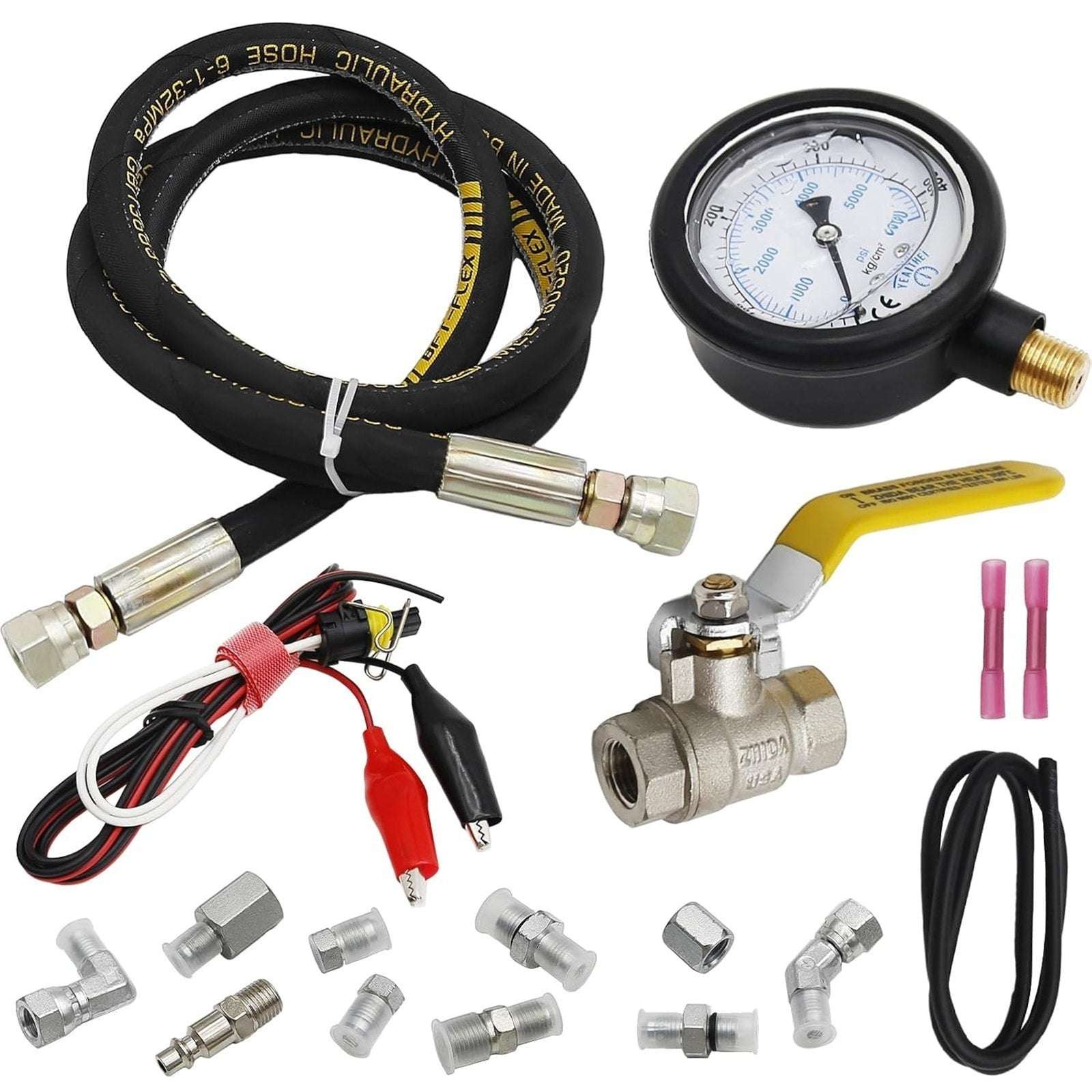 Ford F250 F350 6.0L & 7.3L Powerstroke 6000PSI Fuel Pressure Test Kit Hpop Gauge