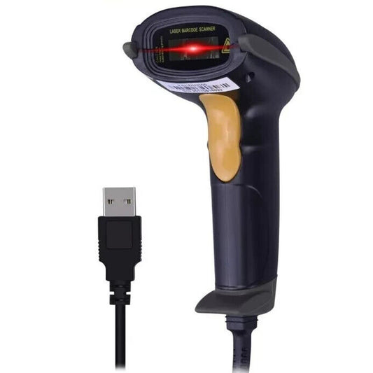 USB Laser Barcode Scanner Handheld 32bit HighSpeed CPU Full ASCII character edit