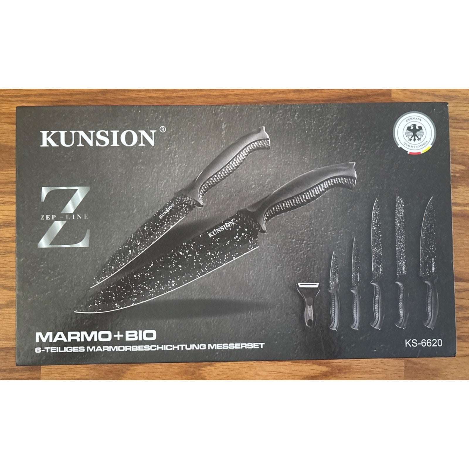 Culinary Knife Set KUNSION KS-6620 Non Stick, Anti-Slip ZEP-LINE 6 Piece Set