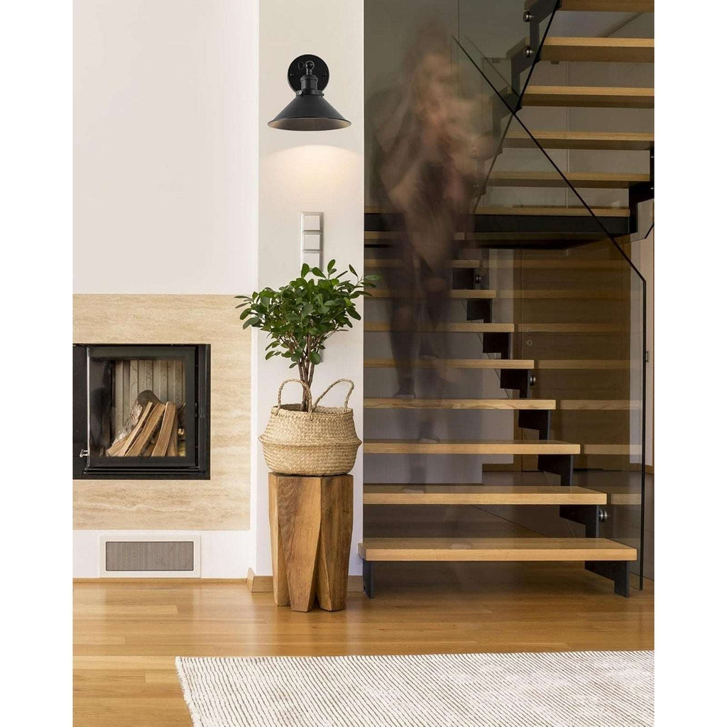 2Pk Black Rustic Wireless Battery Operated Wall Sconces Light Fixtures w/ Remote
