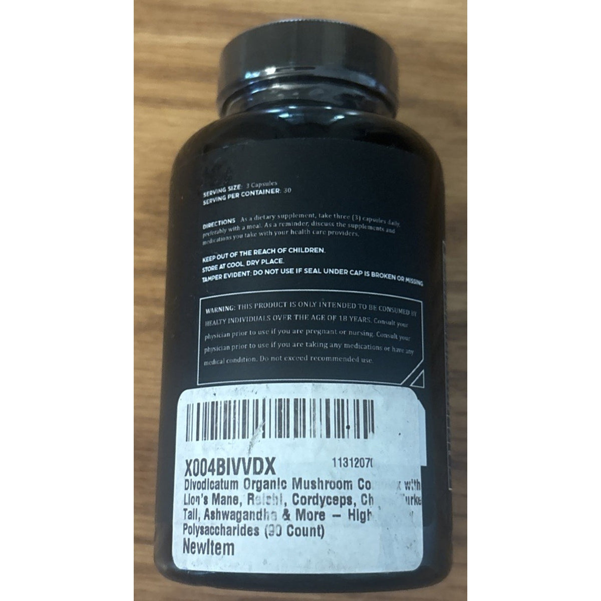 Advanced Mushroom Complex Capsules - 10X Lions Mane Supplement 90ct EXP: 06/2027