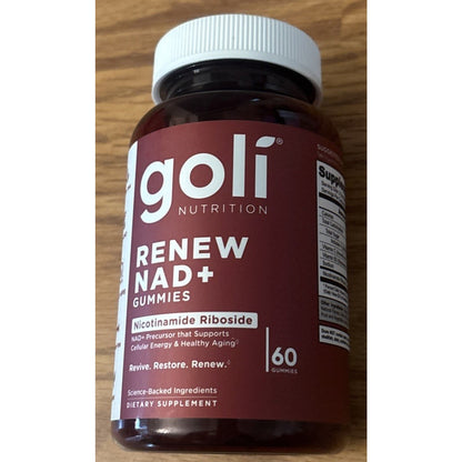 Goli Renew NAD+ 60 Count Gummies Exp 07/2027 Healthy Aging