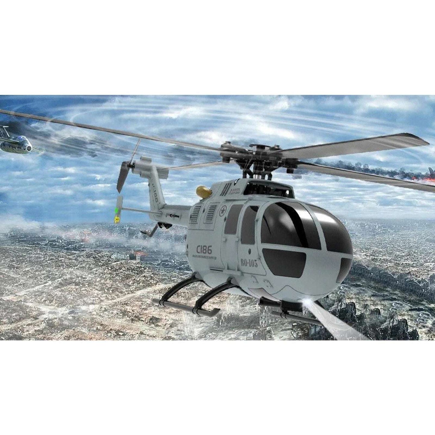 RC ERA C186 (RTF) MBB BO105 RC Helicopter 6-Axis Gyro & Barometric Altitude Hold