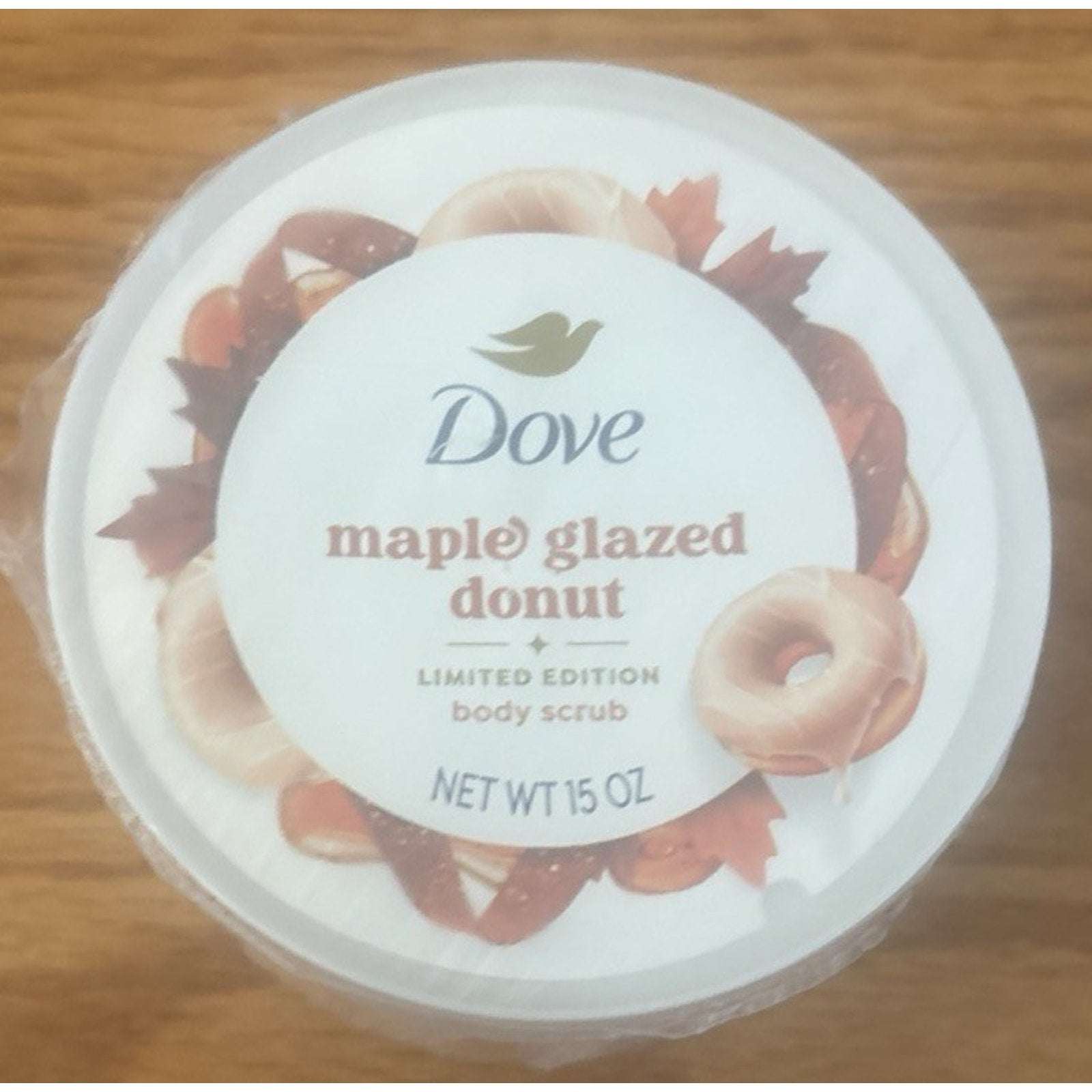 3PC Dove Limited Edition Maple Glazed Donut Body Wash, Body Scrub & Bar Soap Set