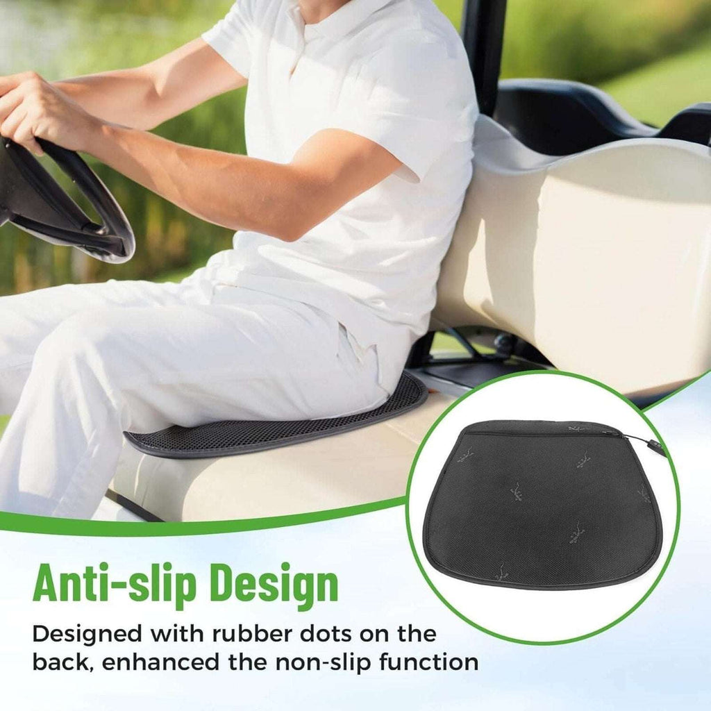 10L0L Universal Golf Cart Heated Seat Cushion 3 Heat Levels & Auto-Off Black/Red