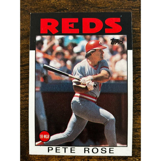 1986 TOPPS #1 PETE ROSE CINCINNATI REDS Baseball Card