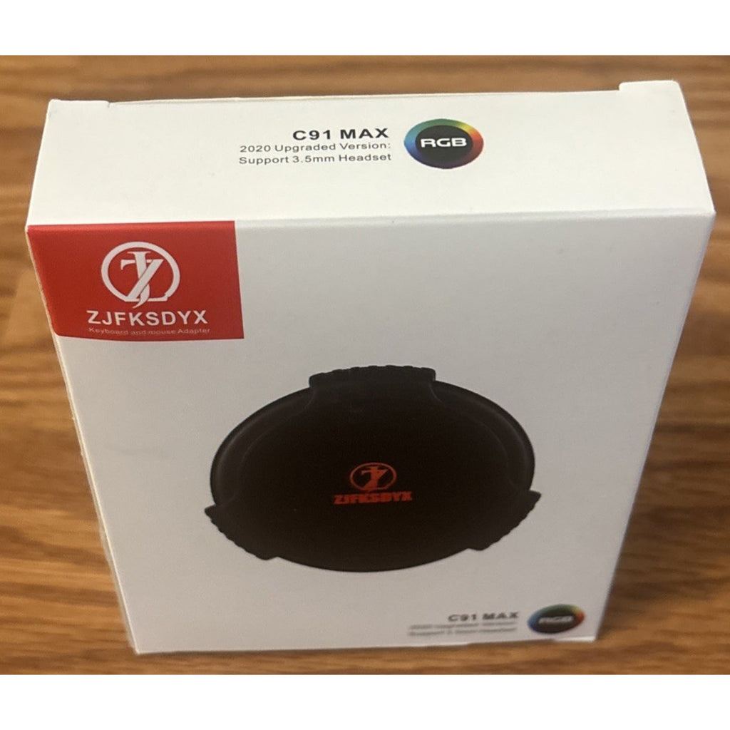 C91 MAX RGB AimBox Keyboard & Mouse Adapter for Xbox One, Switch, PS4 3.5MM Head