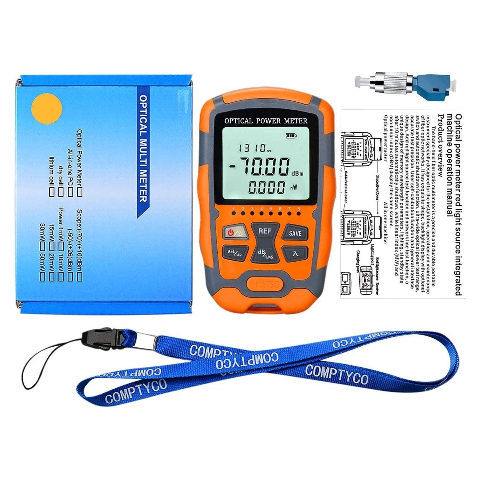 2-Pack Duogalia A-M70 Optical Power Meter Multi-functional Fiber Cable Tester