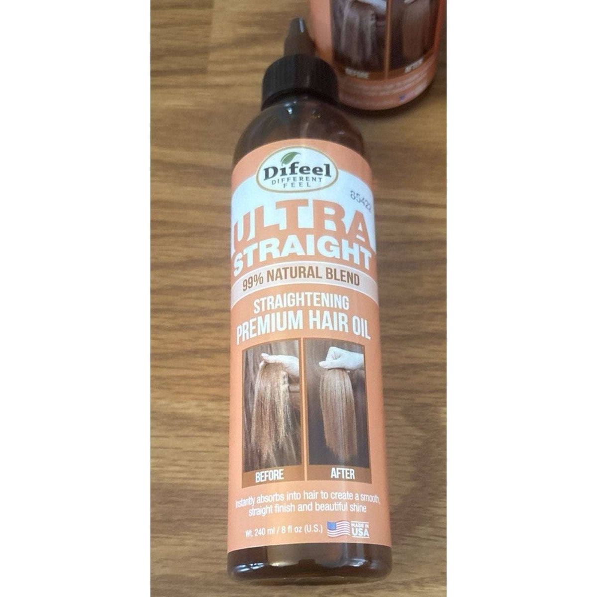 3 Pack Difeel 99% Natural Premium Ultra Straight Hair Oil Shine & Smooths 8 floz