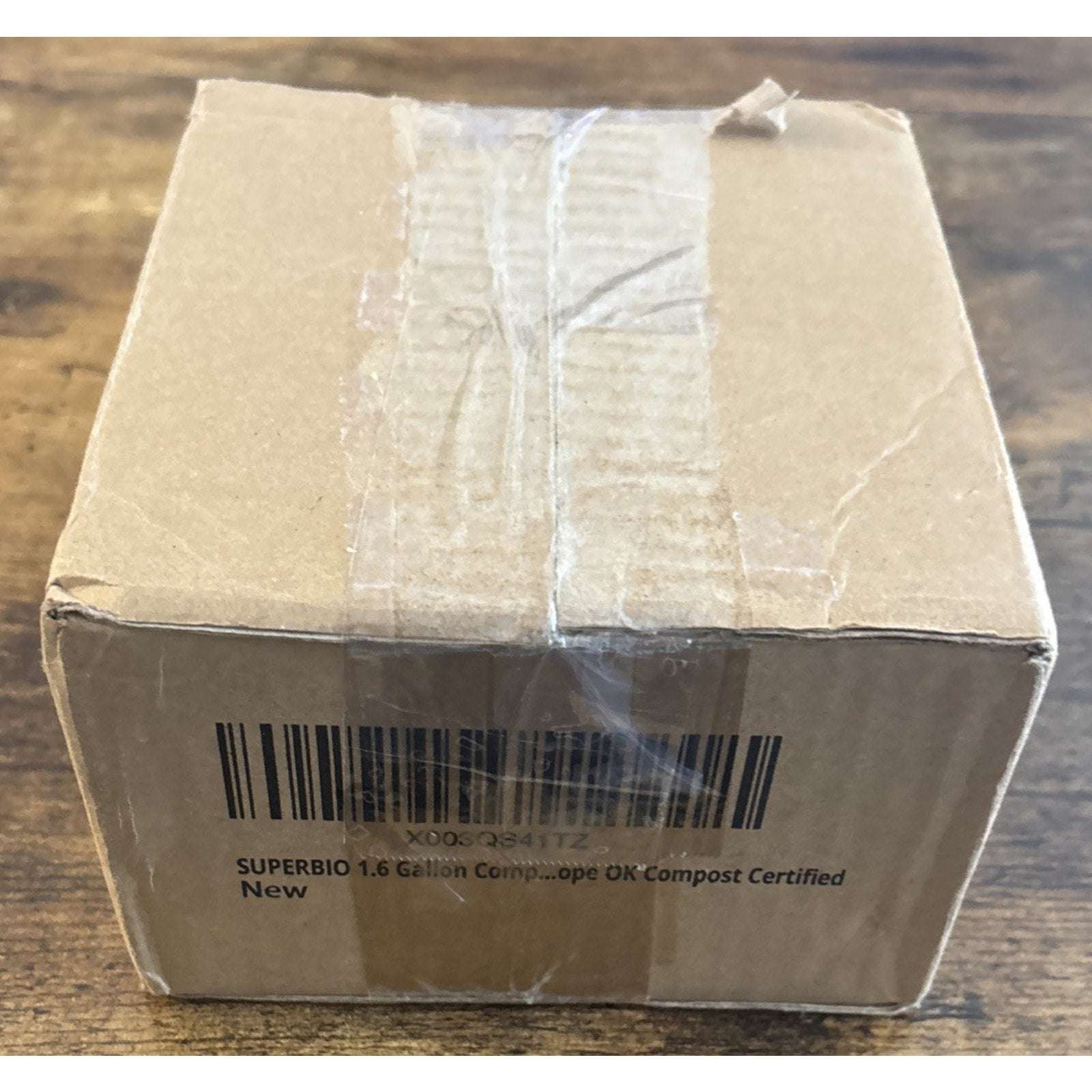 100Pk SUPERBIO 1.6 Gallon Handle Tie Compostable Food Scrap Bags Counter Top Bin